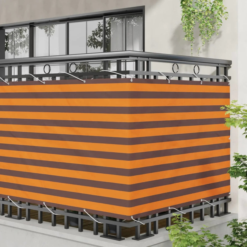 Schermo da balcone | Paravento da Balcone Arancione e Marrone 110 x 1000 cm