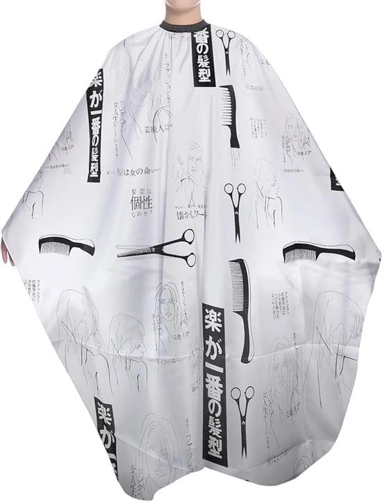 Gilet da Barbiere con Protezione Antimacchia - Cintura Adattabile - Materiale Nylon di Alta Qualità - Dimensioni 100 x 140 cm - Barbiere Professionista