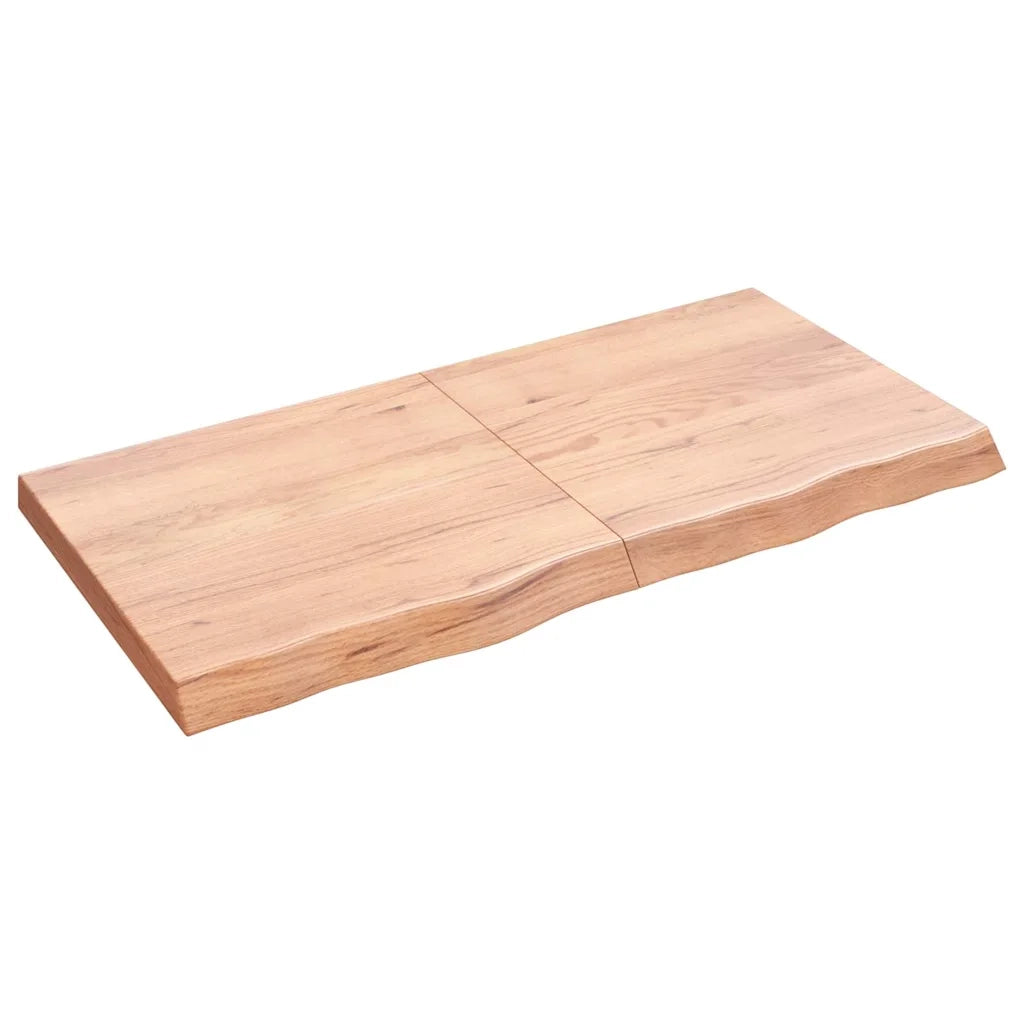 Ripiano Muro Marrone 120x60x(2-6) cm Massello Rovere Trattato 363699
