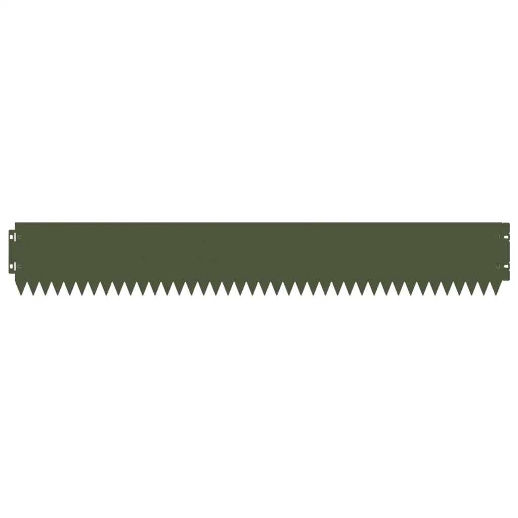 Bordura per Prato 30 pcs 103 x 15 cm Acciaio Verde Oliva 8008459