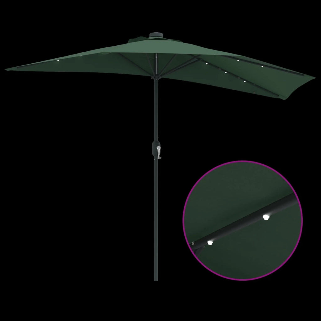 Ombrello da giardino-Ombrellone da spiaggia Verde 294 x 150 x 224 cm