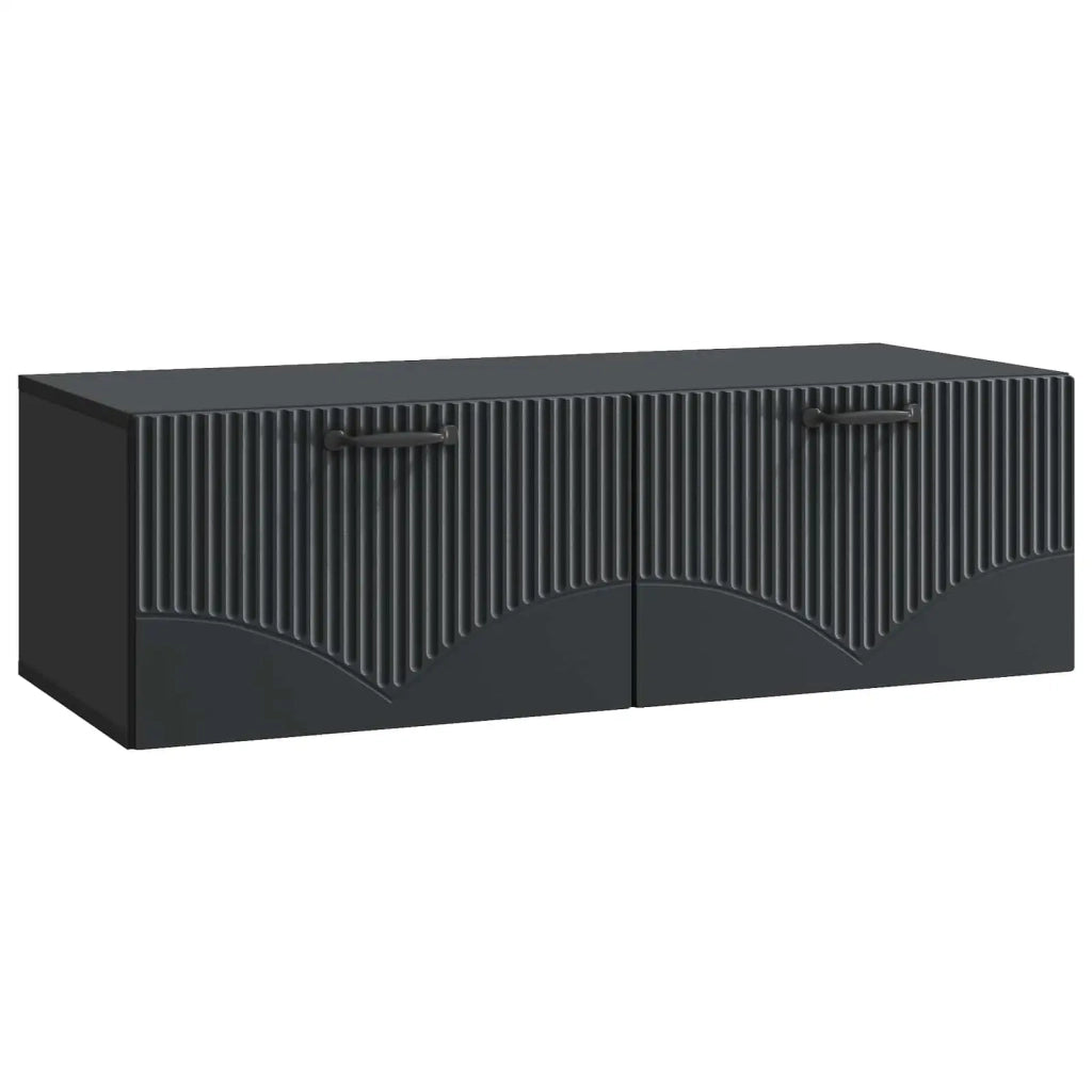 Mobile TV da Muro Montaggio a Parete | Armadietto TV | Mobile Porta TV Nero 98 x 41 x 30 cm