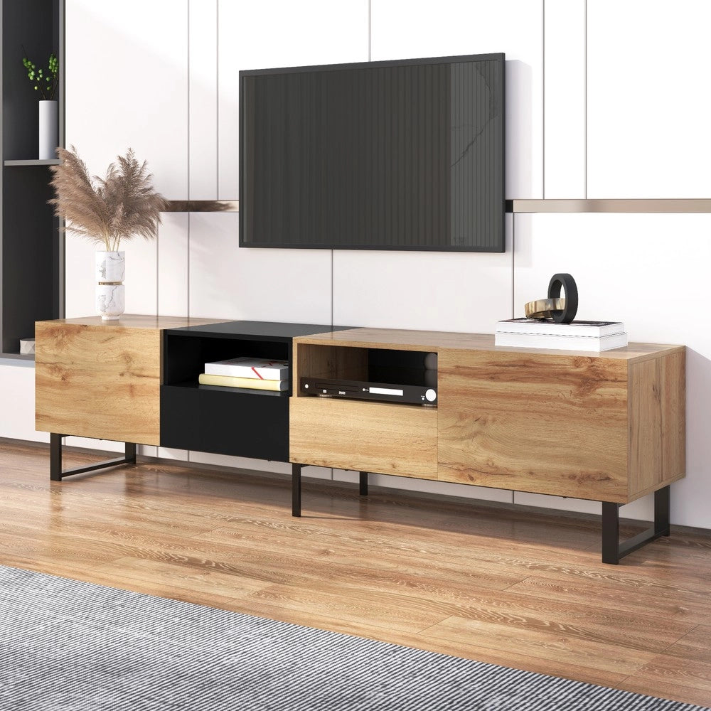 Mobile TV ¨C Xylo ¨C Nero, Legno, con Ripiani