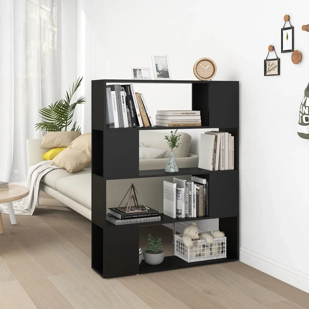Libreria/Divisorio Nero 100x24x124 cm 809189