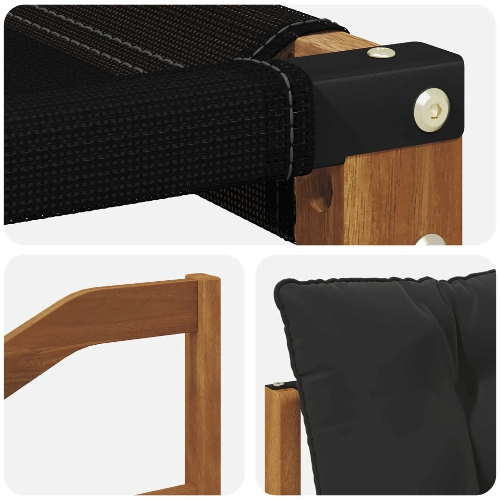 Set di divani da esterno con cuscino 6 pcs Naturale e Nero 3368939