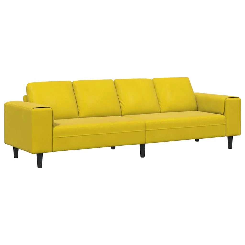 Divano per Soggiorno Giallo 250 x 77 x 76 cm 3335097