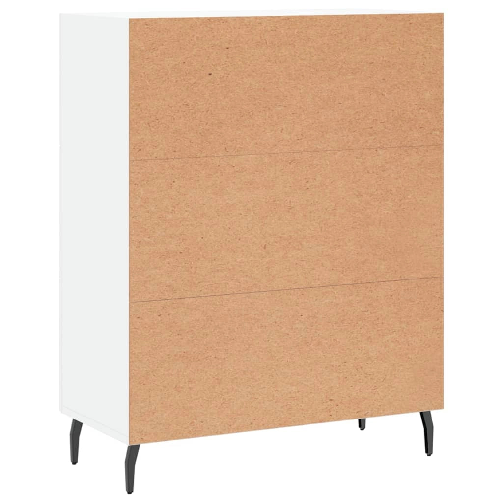 Buffet credenza cassettiera armadio mobile contenitore organizer per cucina soggiorno salotto 69,5 x 34 x 90 cm legno ingegnerizzato bianco 02_0030473