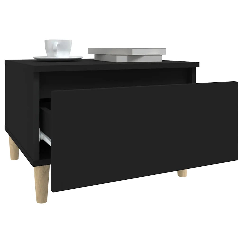 Tavolino-Tavolino da soggiorno-Tavolo Nero 50x46x35 cm in Legno Multistrato 152186