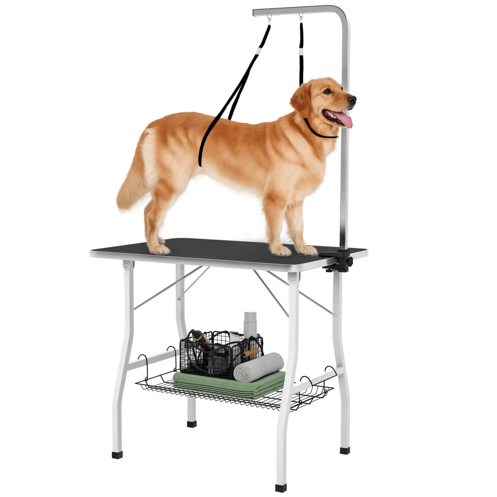Tavolo da toelettatura per cani pieghevole ¨C Minimal ¨C 90x60x76 cm nero