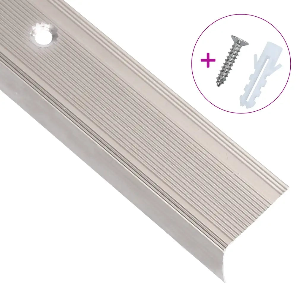 Profili a L per Gradini 5 pz in Alluminio 90 cm Champagne 146750