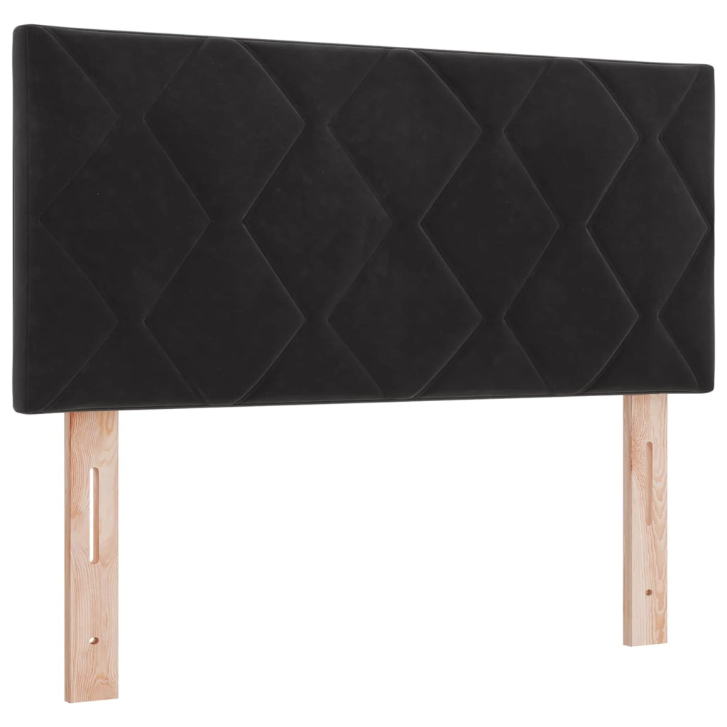 Letto box spring con materasso Nero 120 x 200 cm Velluto 3450700
