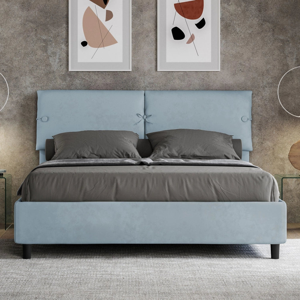 Letto Matrimoniale 160x190 cm Senza Rete Sleeper Azzurro