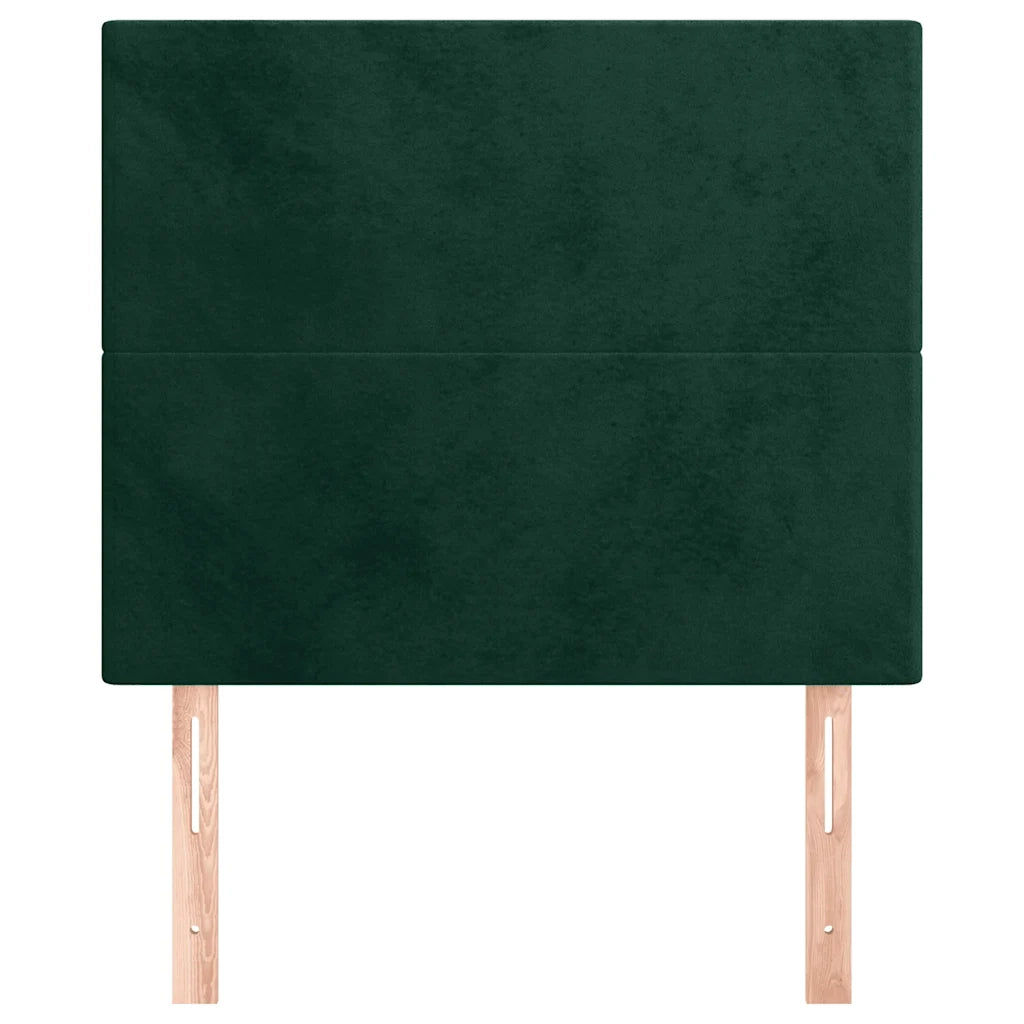 Testiera | Testata Verde Scuro 80x5x118/128 cm Velluto