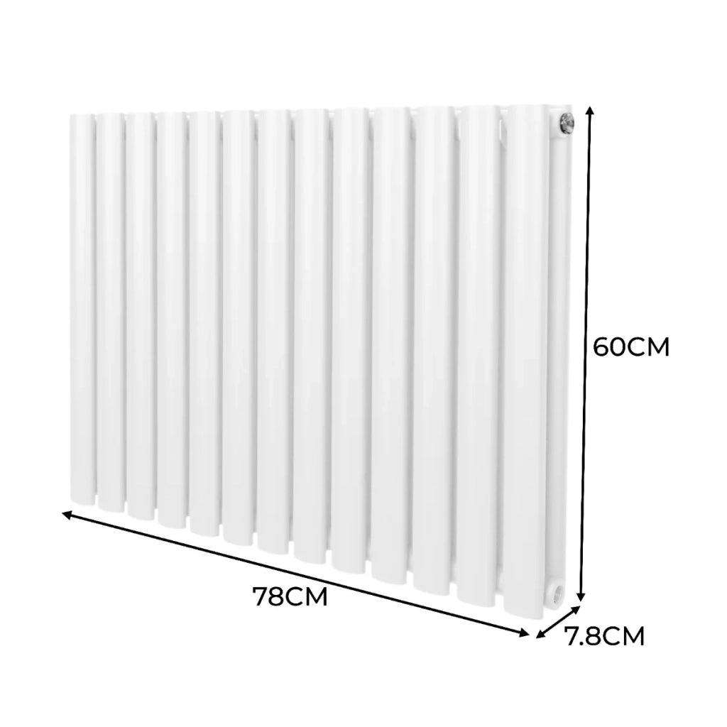 Radiatore a colonna ovale - 600 mm x 780mm - Bianco