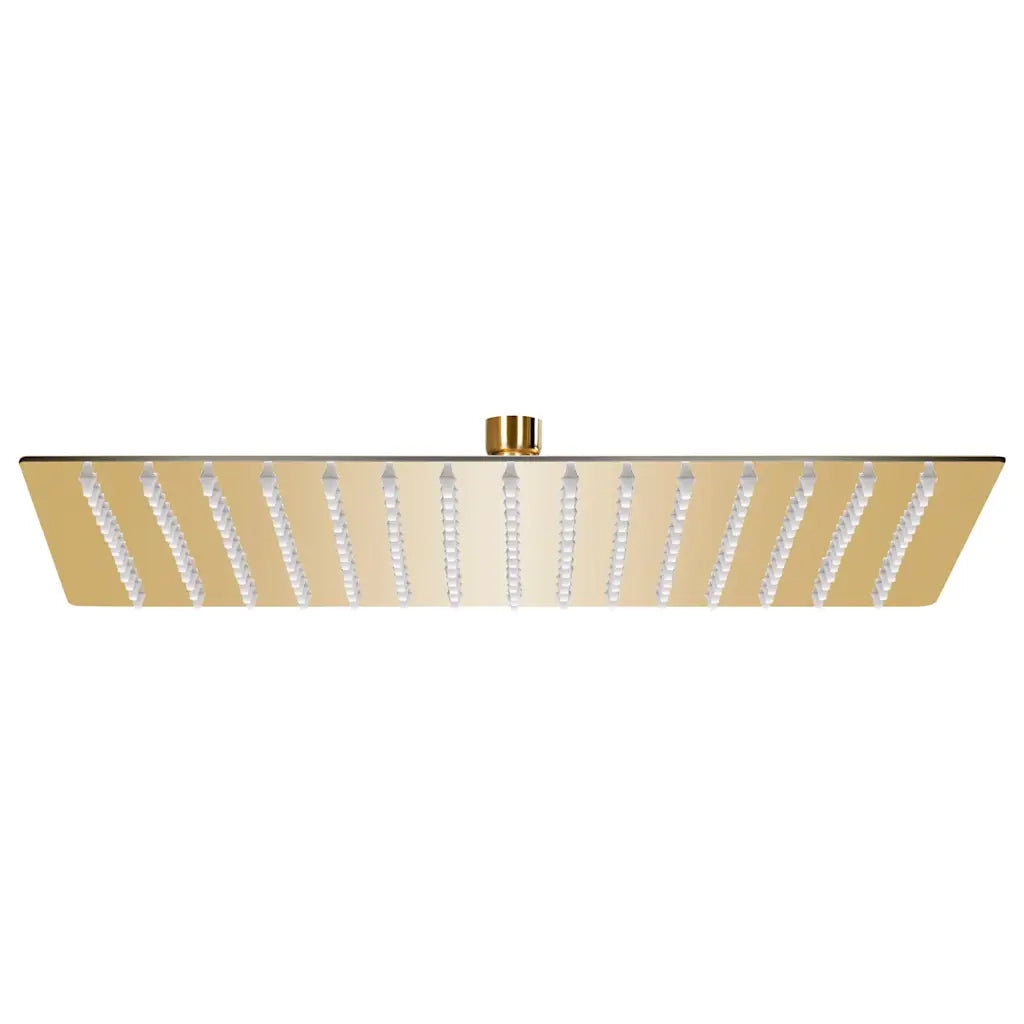 Testa Doccia a Pioggia in Acciaio Inox 40x40 cm Quadrata Oro 147711