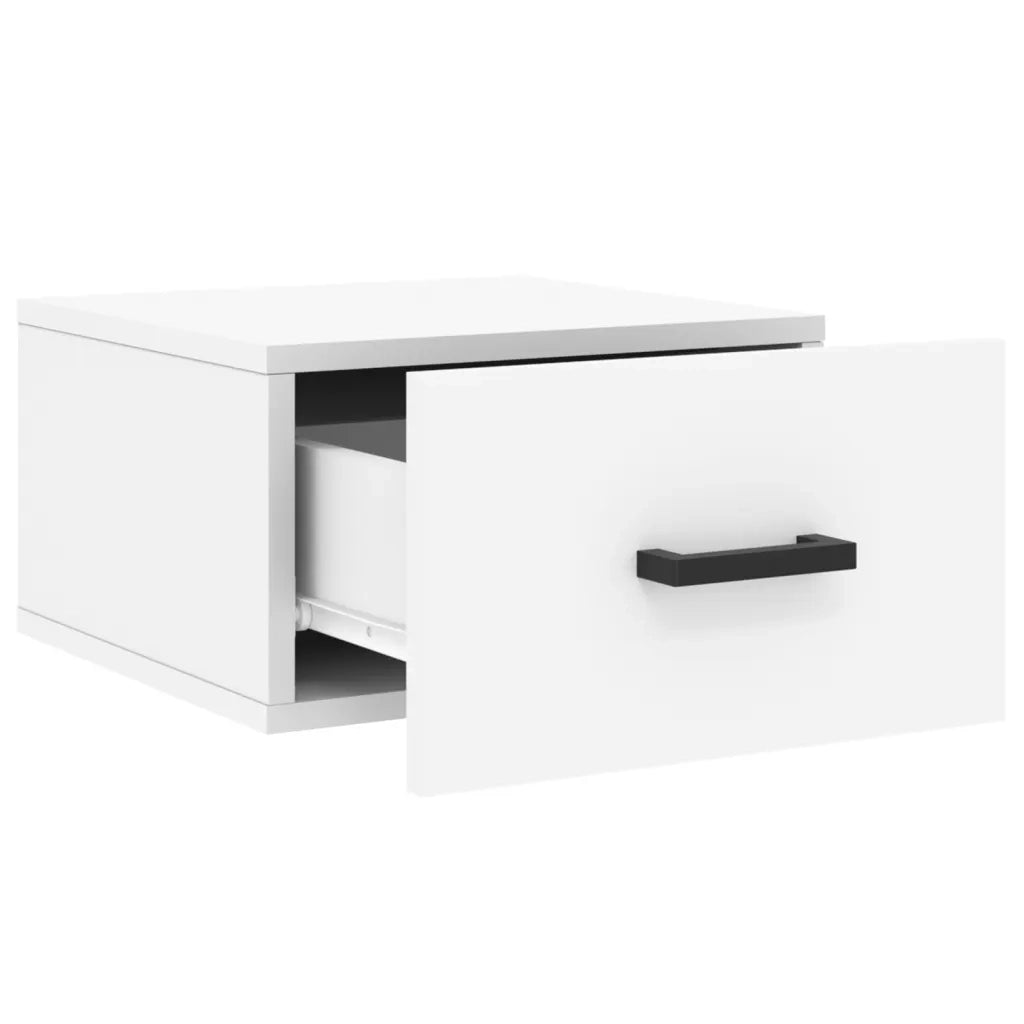 Comodino | Armadio da Notte | Mobiletto da notte a Muro Bianco 35x35x20 cm