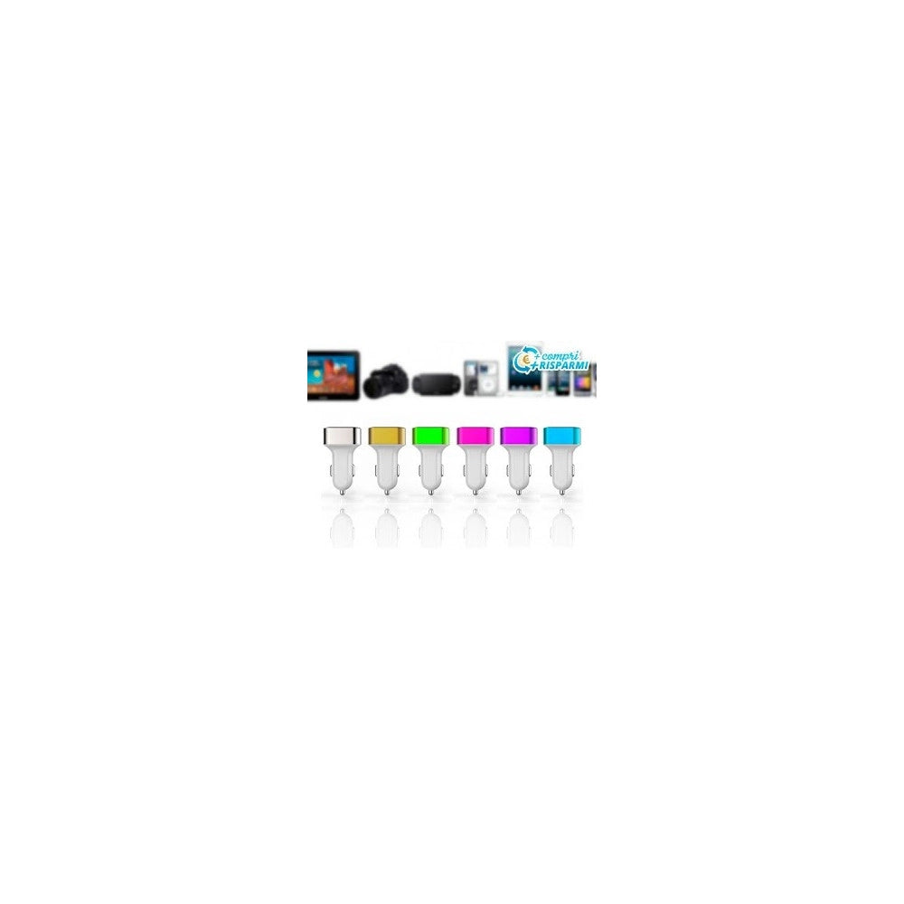 Trade Shop - Caricatore Carica Batteria Universale Per Auto Accendisigari 3 Usb 2,1a 2a 1a -