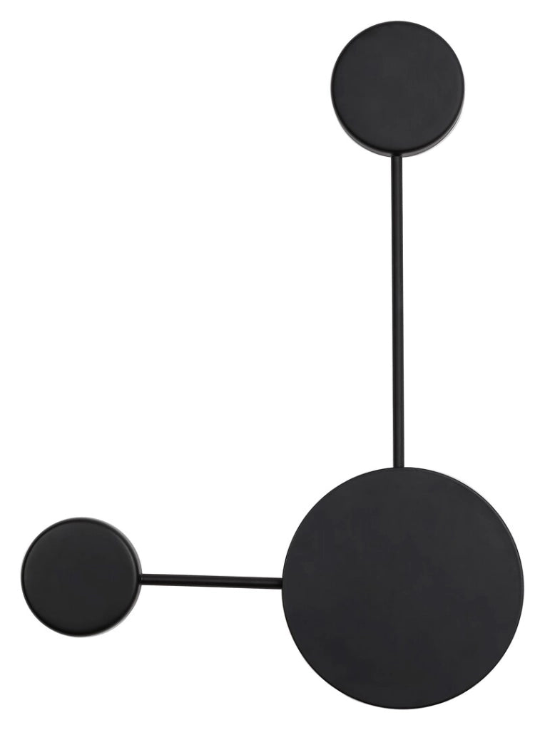 Applique moderna cerchi neri LED 7W 4000K Rabalux Amadeo