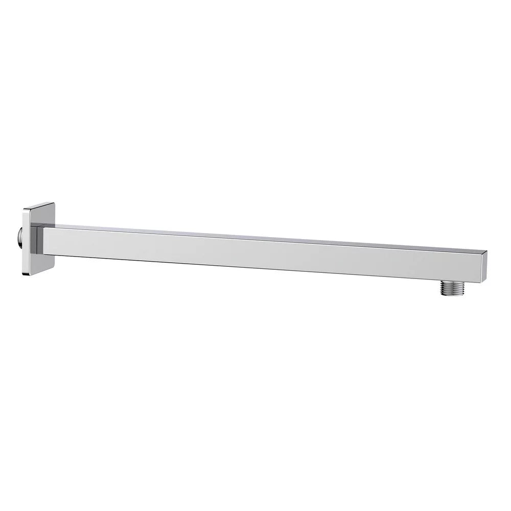 Braccio doccia quadrato lungo 40 cm con rosone