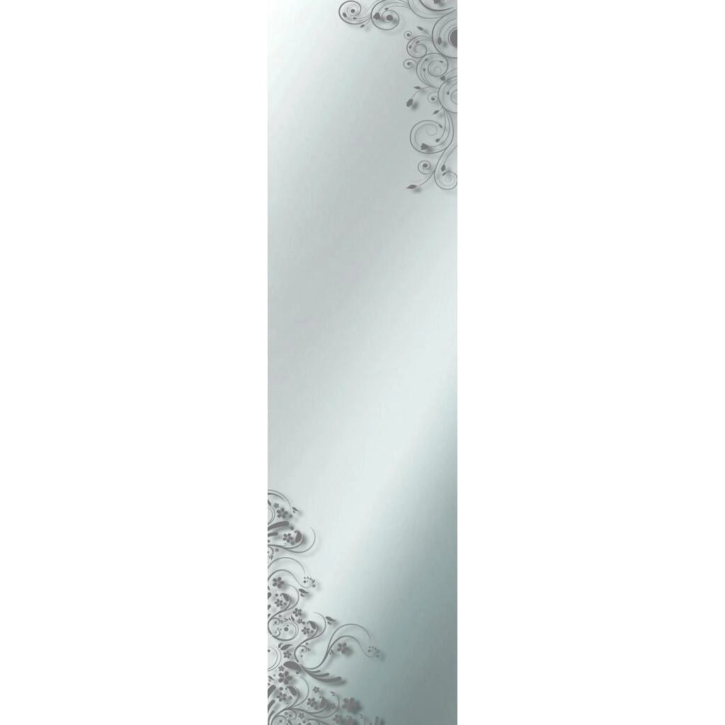 SPECCHIO A FILO LUCIDO FLOWER 32X122CM.