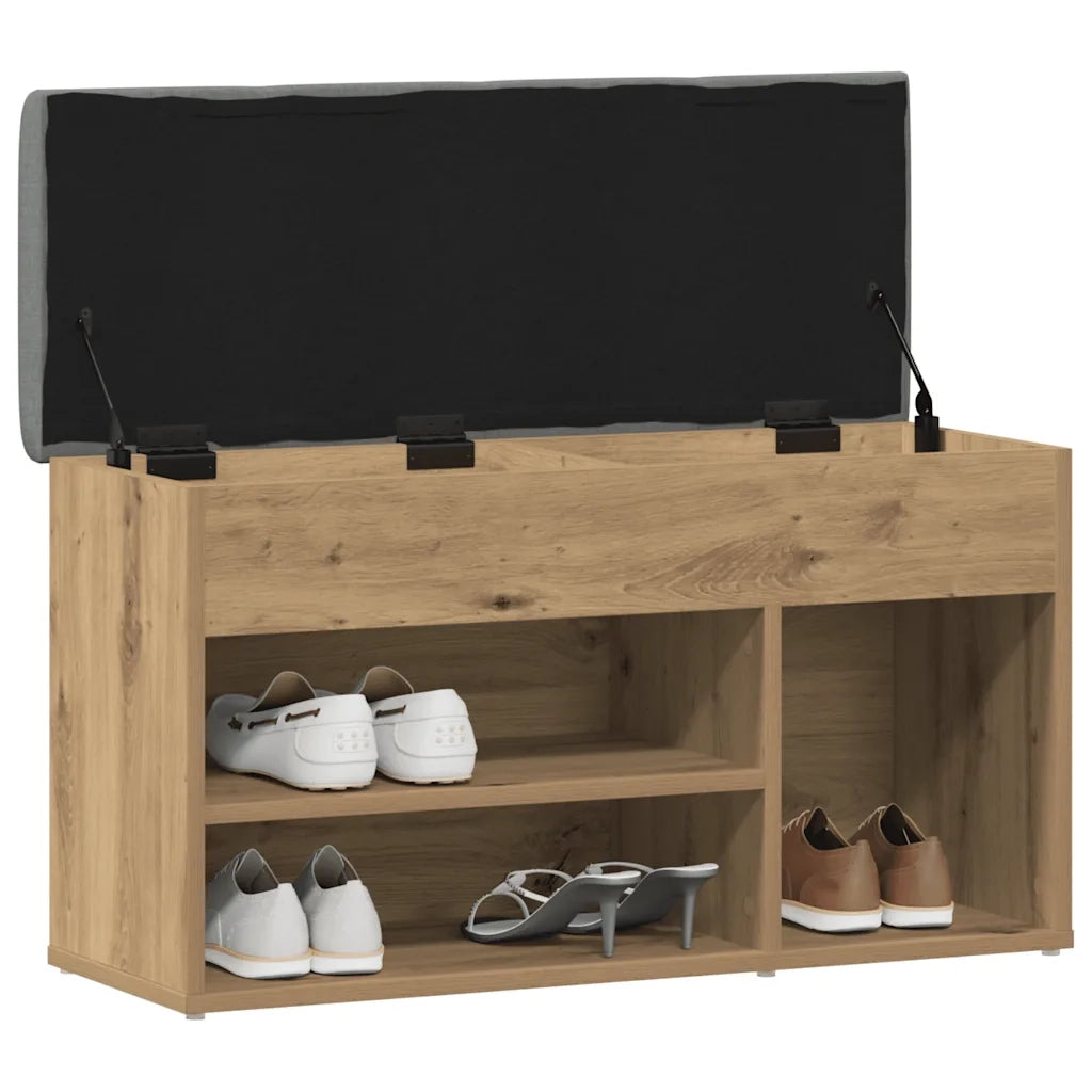 Scarpiera | Mobile per scarpe Rovere Artigianale 82x32x45,5 cm in Legno Multistrato