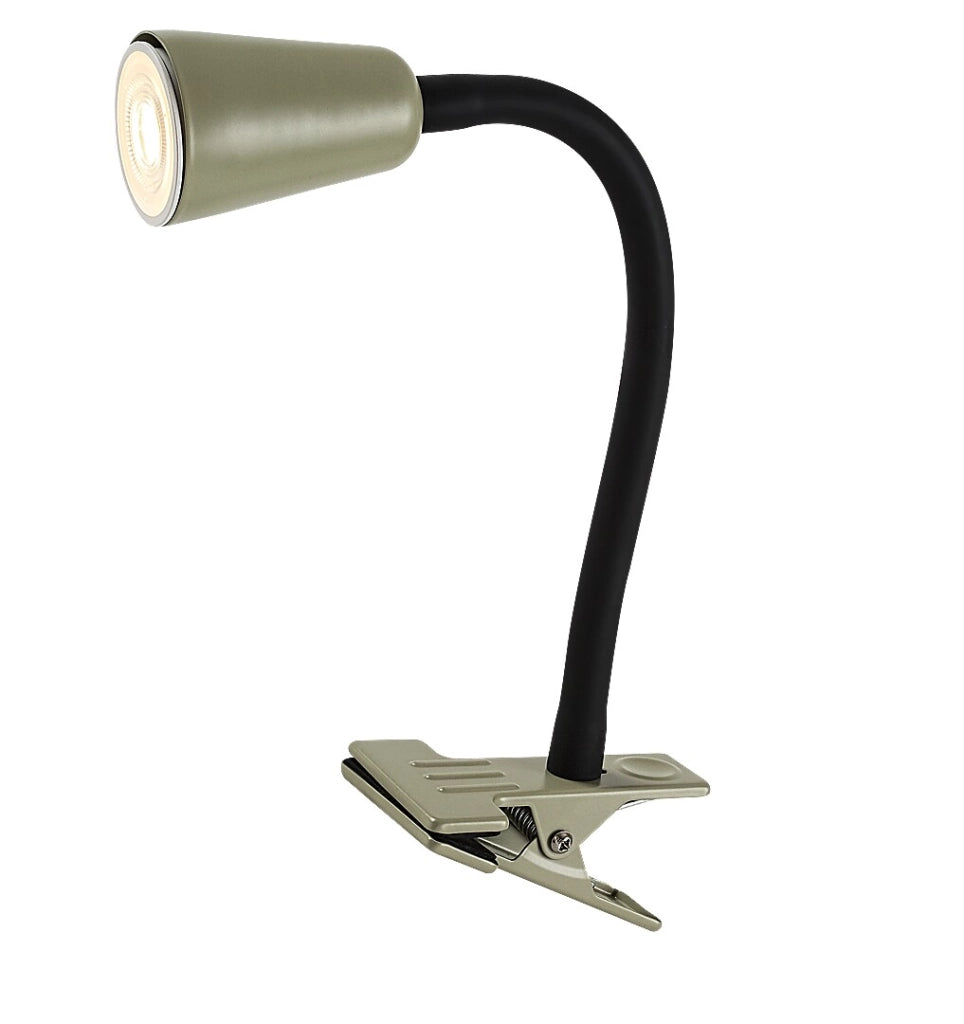 Lampada da scrivania Aldo 1xGU10 nera/khaki Rabalux