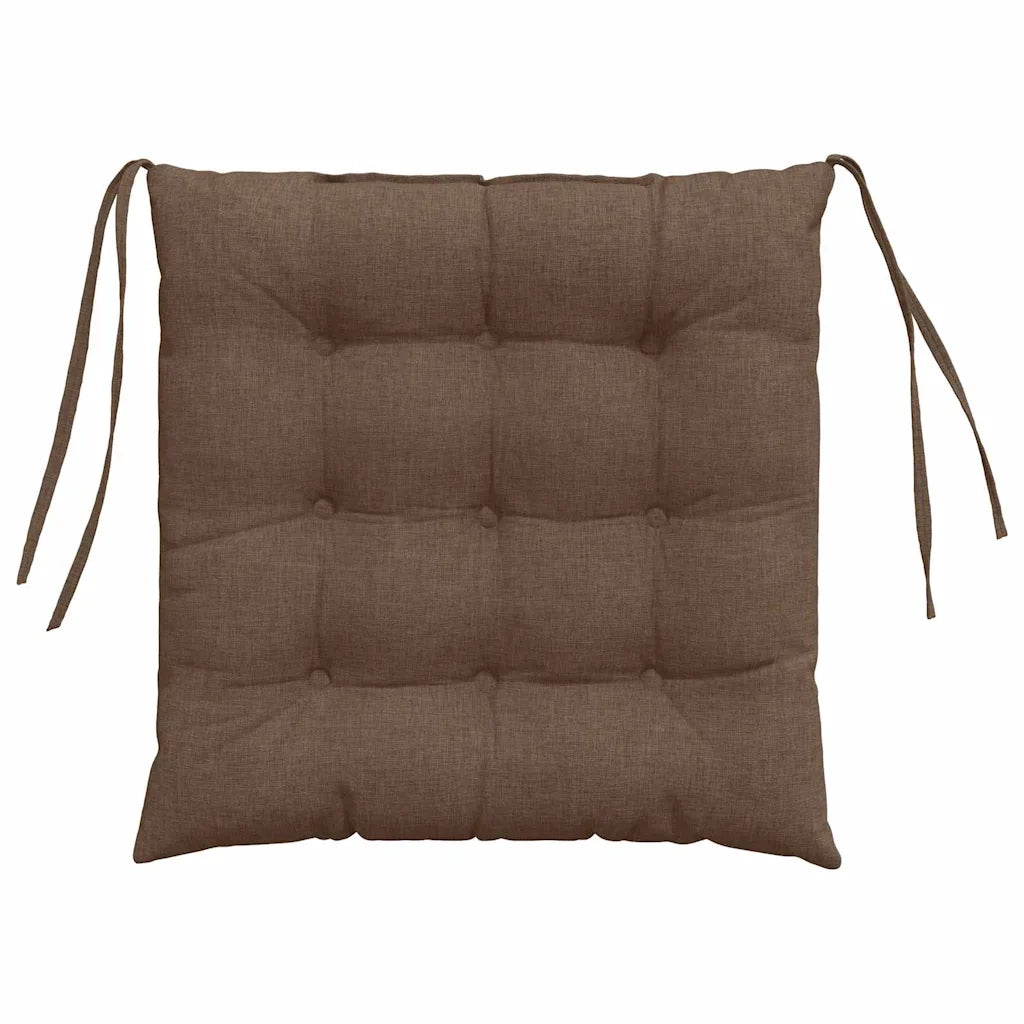 Cuscini per Seduta 4 pcs Marrone 40 x 40 x 6 cm Tessuto 42015150