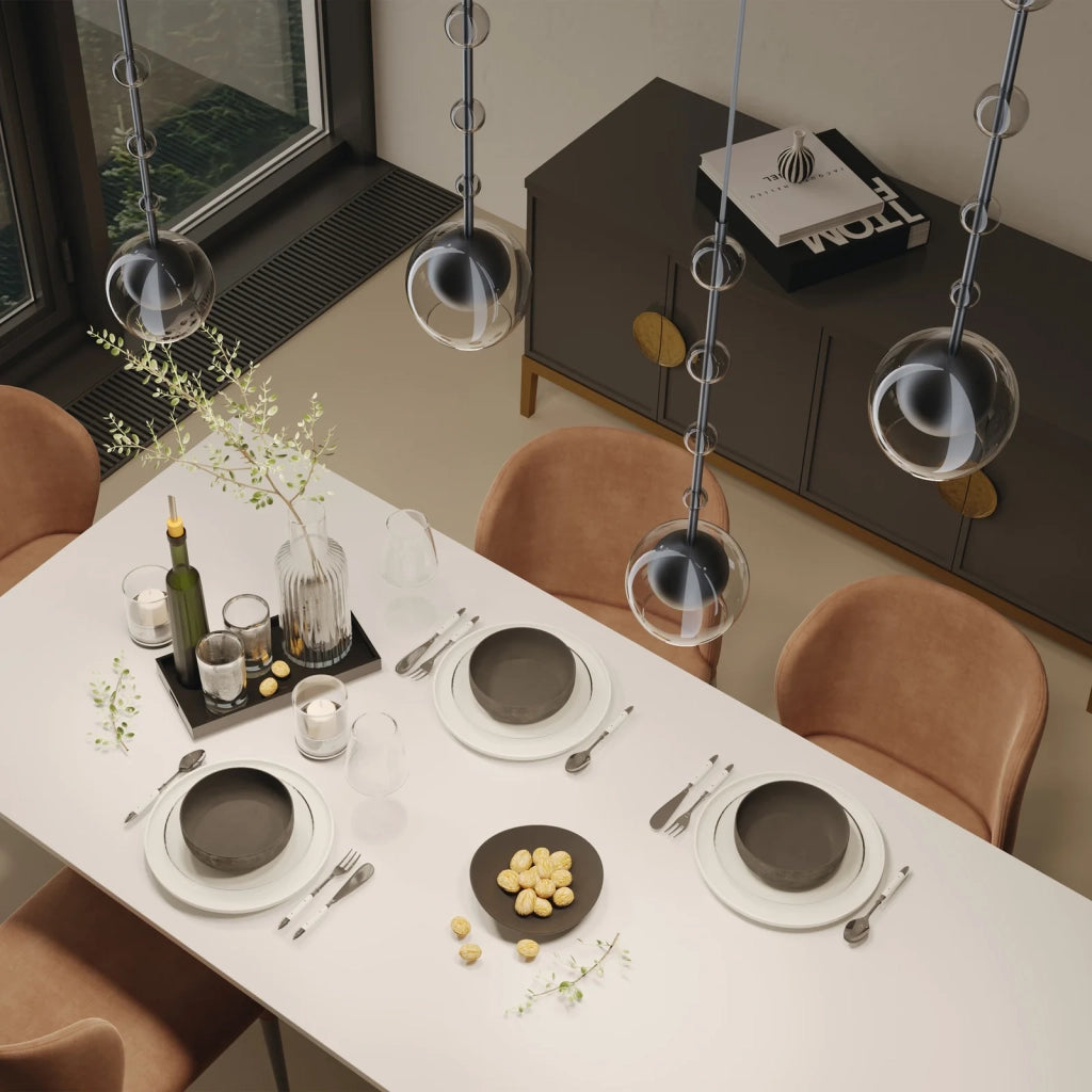 Maytoni Sospensione Moderna Ros 1 luce GU10 metallo nero vetro