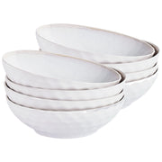 Set di 8 piatti fondi ingres  caolino fatto a mano finitura smalto reattivo Grigio chiaro Cucina Sala da pranzo