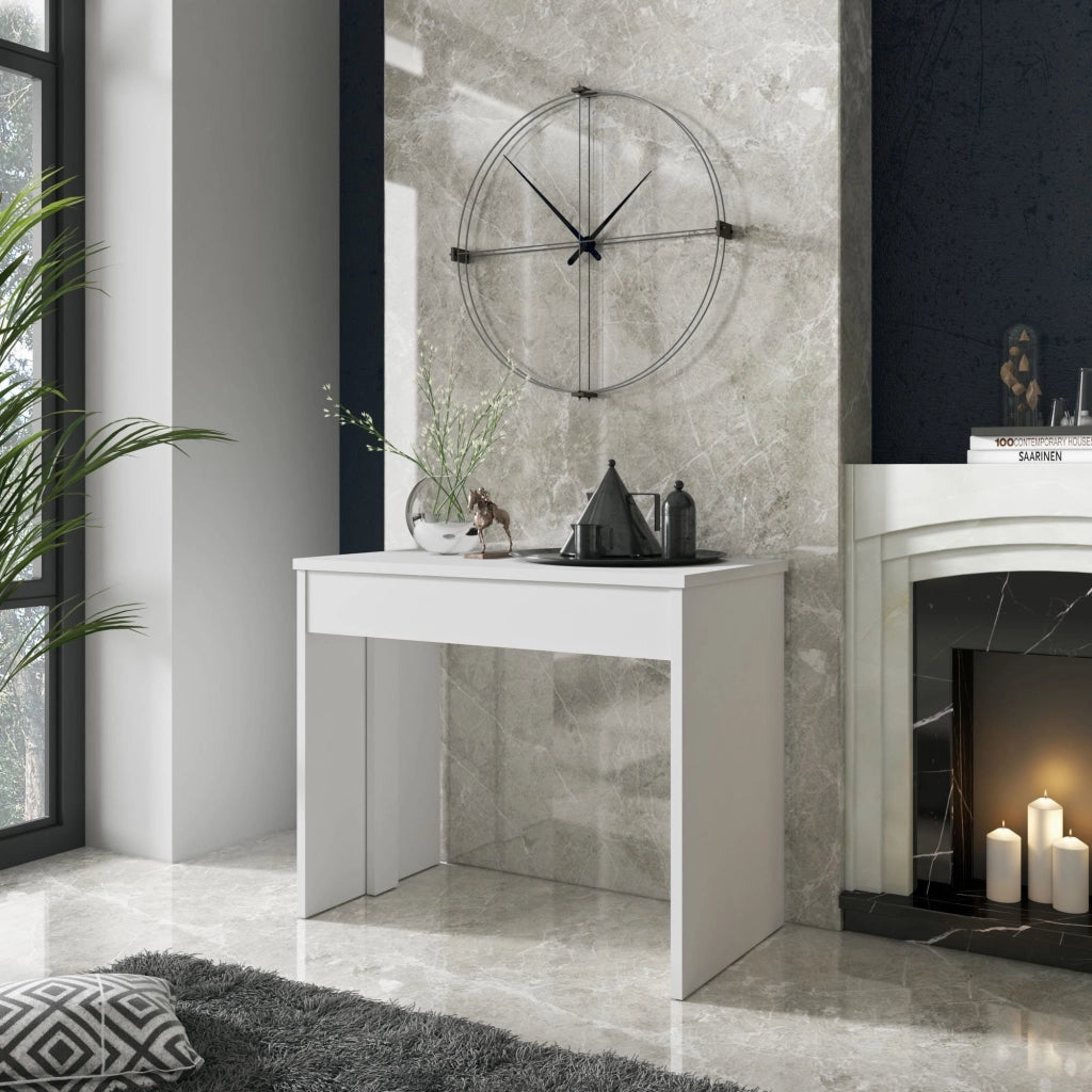 Luisago, Consolle Allungabile 12 Posti, 302x75x90h cm Bianco