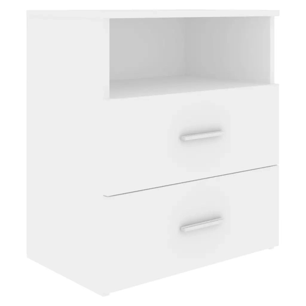Comodini 2pz Bianchi 50x32x60 cm 803273