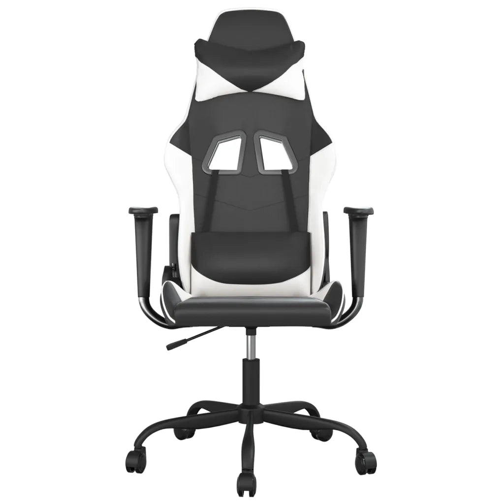 Sedia da Gaming Nero e Bianco in Similpelle 3143646