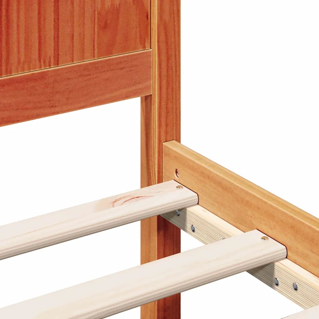 Letto singolo | Letto per adulti | Struttura del letto Marrone 100 x 200 cm Legno massello di pino