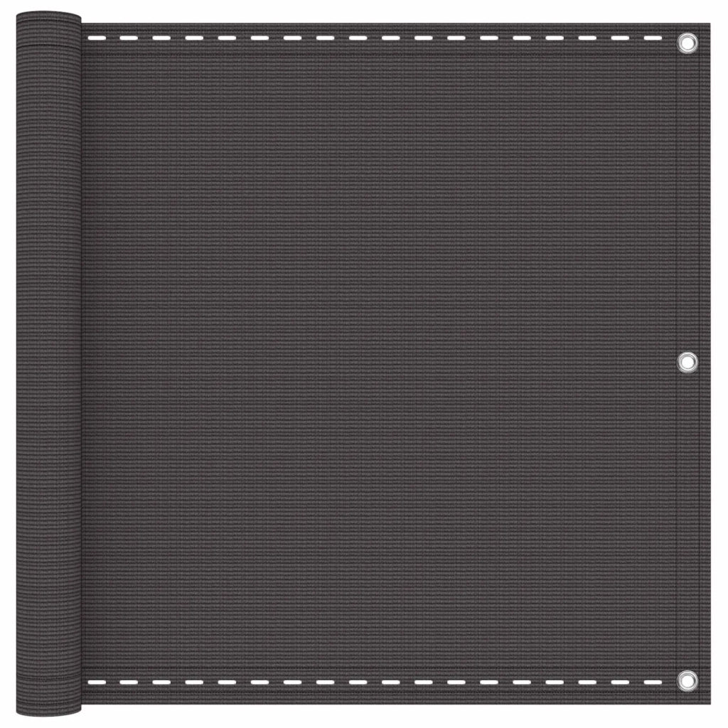 Schermo da balcone-Pannello per balcone Antracite 75 x 800 cm HDPE e alluminio