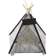 Trade Shop - Tepee Letto Cuscino Lavagna Rimovibile Lavabile Portatile Per Animali 60x60x90cm -