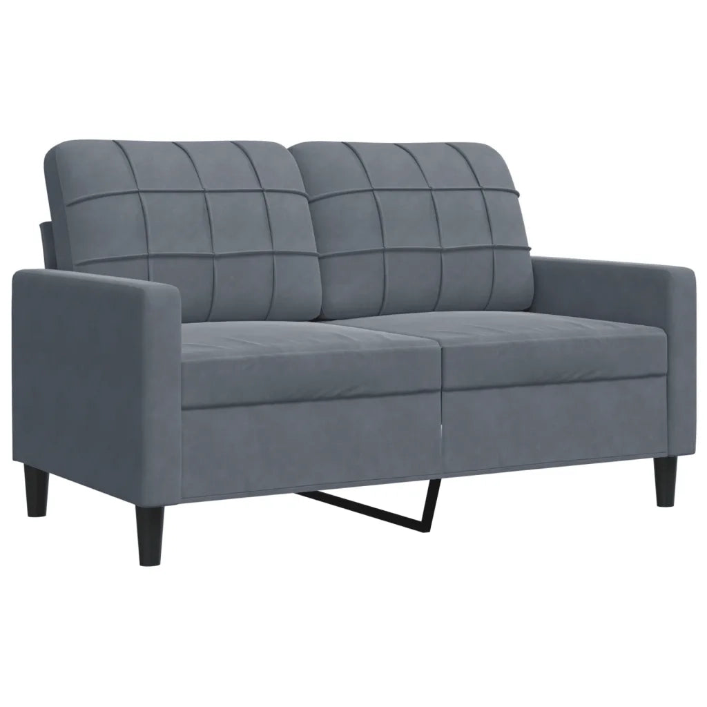 Set di Divani 3 pz con Cuscini e Rinforzi Grigio Scuro Velluto 3278422