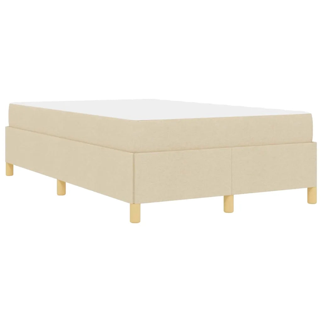 Letto matrimoniale | Letto per adulti | Struttura del letto con materasso Crema 120 x 200 cm Tessuto