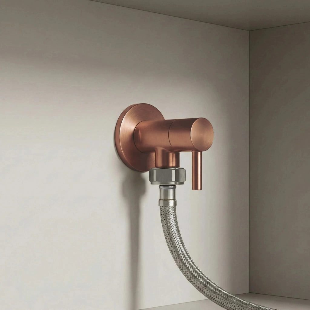 Valvola Ad Angolo 1/2" X 3/4" Brush Copper