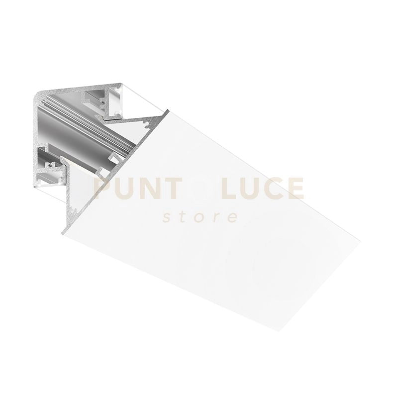 LUBIANA D - PROFILO LINEARE E DIFFUSORE PER PARETE/SOFFITTO MT 2 BIANCO OPACO