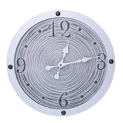 Orologio legno bordo bianco cm ø50x3