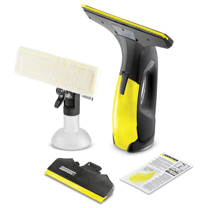 Kärcher WV 2 Universal Care, aspiratore lavavetri, batteria ai ioni di litio, 35 min autonomia, 105 m², nero giallo