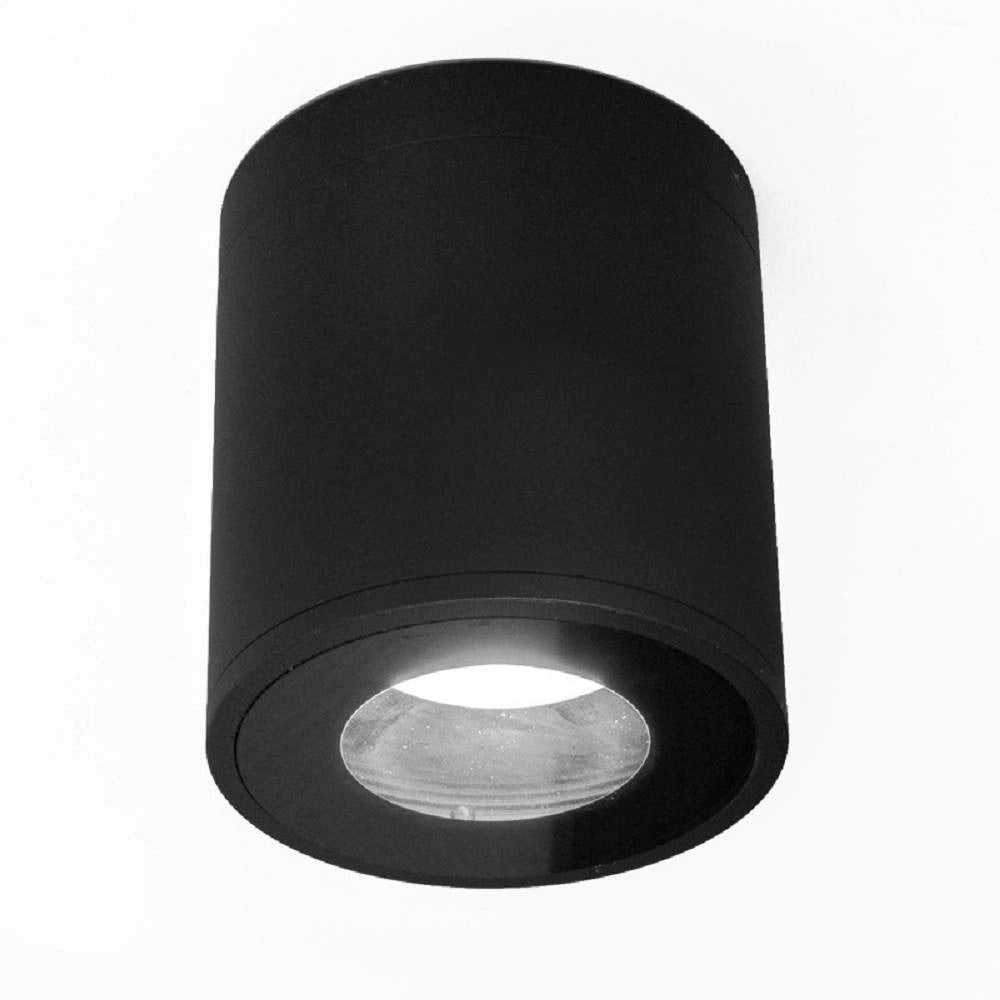 Trade Shop - Faretto Lampada Soffitto Bagno Vasca Box Doccia Portalampada Gu10 Impermeabile Ip65 - Nero