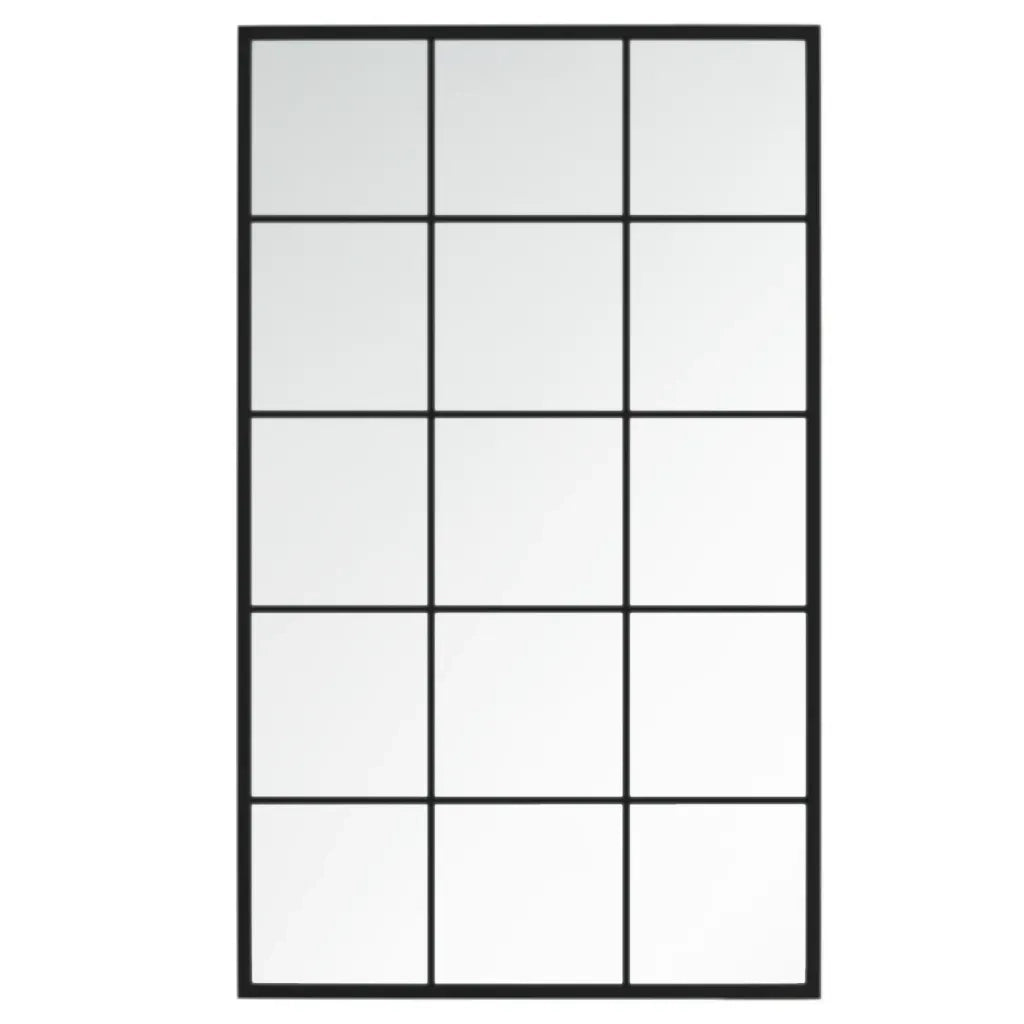 Specchio a Parete Nero 100x60 cm in Metallo 342209