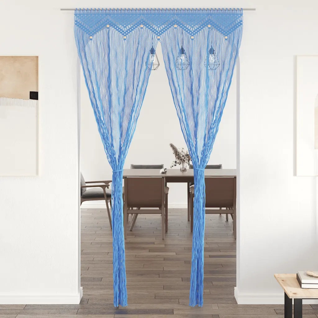 Tenda Macram¨¨ Blu 140x240 cm in Cotone