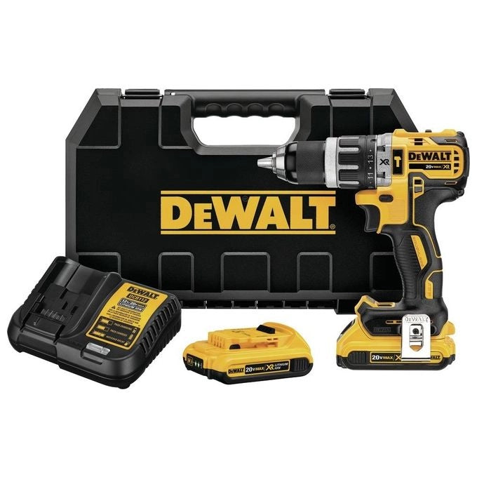 DeWALT DCD796D2-QW Trapano Avvitatore a Batteria con Percussione Motore Brushless 18 V 2x2 Ah 70 Nm Mandrino 13 mm Colore Nero Giallo