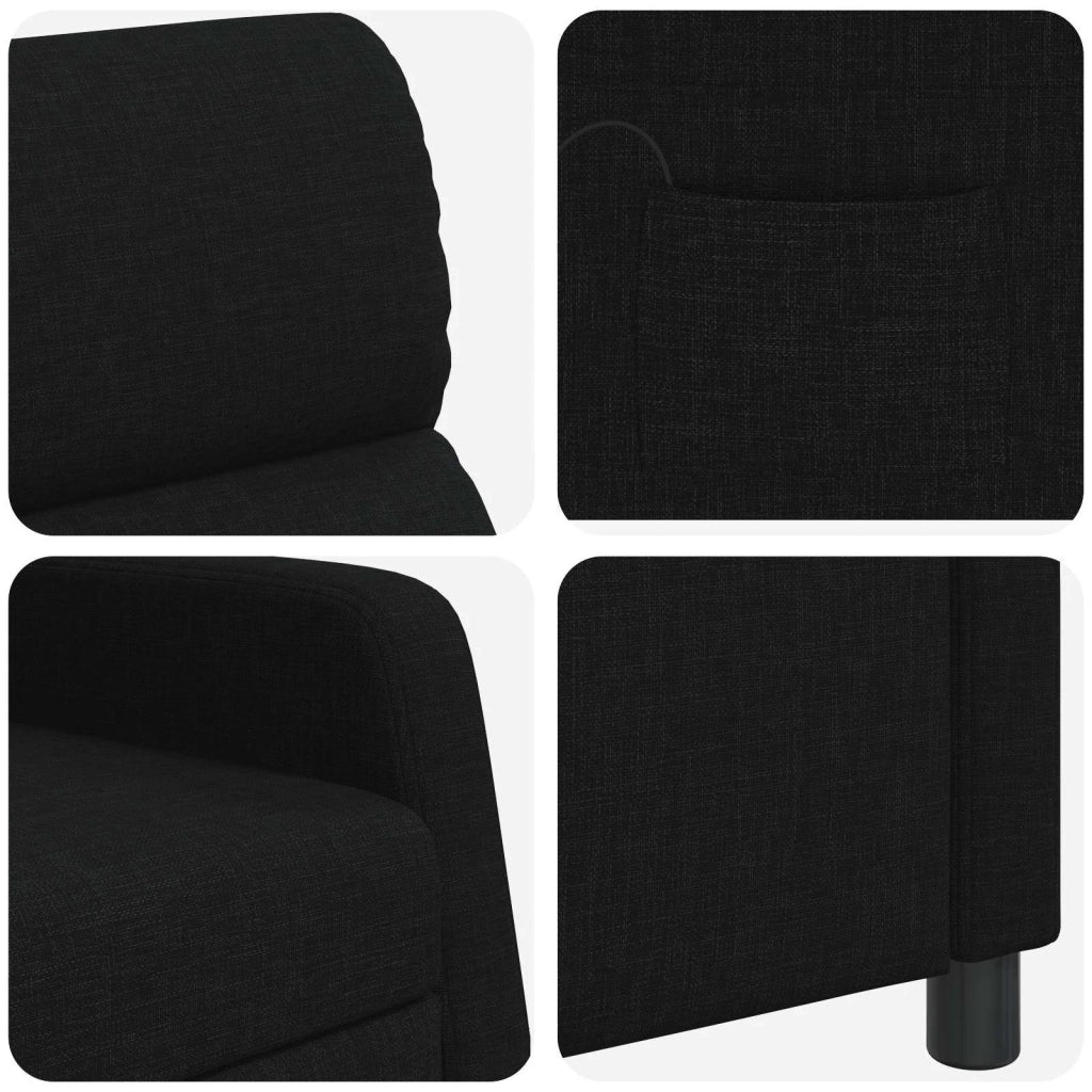 Poltrona Massaggiante Nero Tessuto 42035059