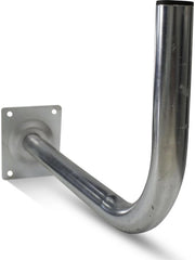 Antenna di supporto per parete a forma di L | Ø 38 mm | 50 x 24 cm | Beugel per antenna di satelliti | Accessori per schermi esterni | per beugel per antenna di parete, antenna esterna a forma di L