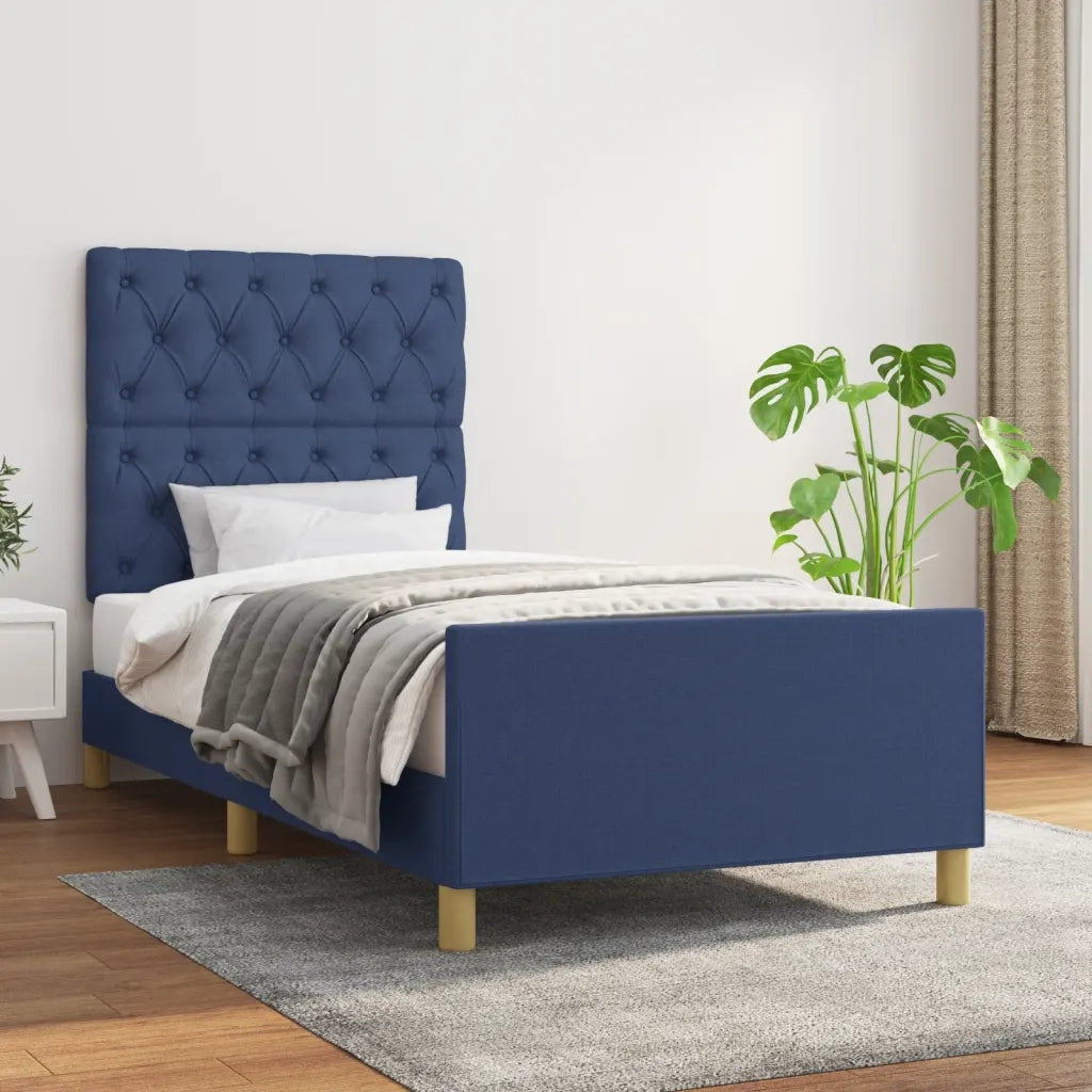 Giroletto senza Materasso Blu 80x200 cm in Tessuto 3125258