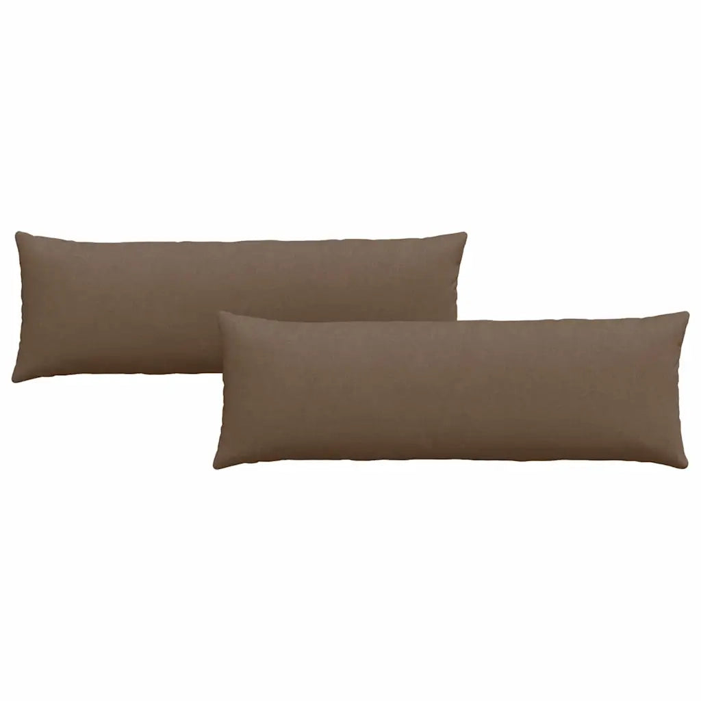 Cuscini da Divano 2 pcs Marrone 120 x 40 cm Tessuto 42013786