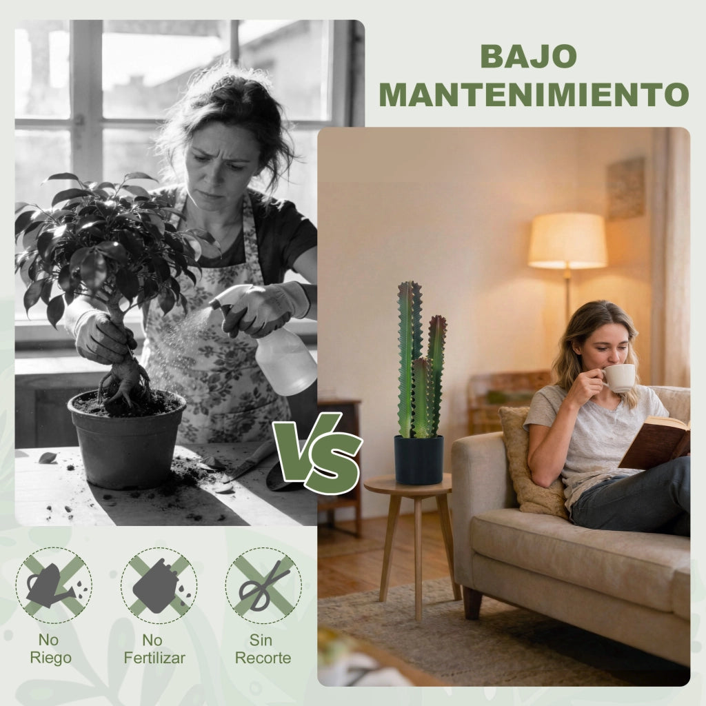 Pianta Artificiale Cactus in Vaso Verde ¨C Minimal ¨C 66 cm